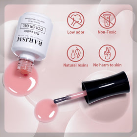 RARJSM Nude Gel Nail Polish Cherry Blossom Pink applied on manicured nails