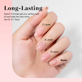 RARJSM Nude Gel Nail Polish Cherry Blossom Pink bottle side view