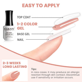 RARJSM Nude Gel Polish 15ml bottle side view