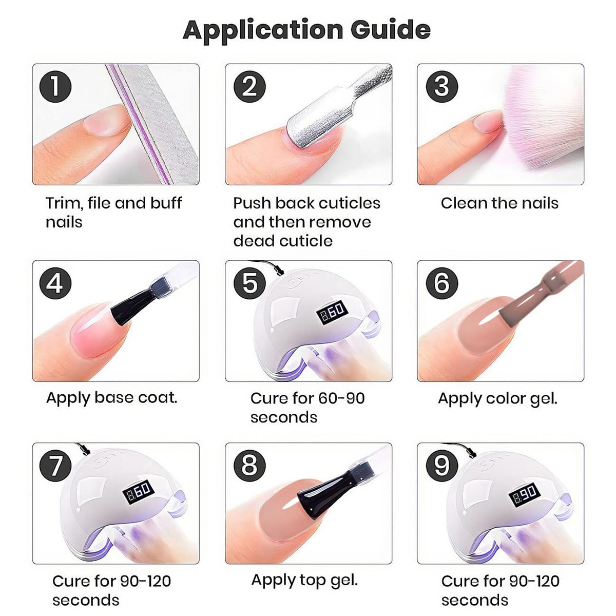 RARJSM Nude Gel Polish application process