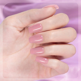 RARJSM Nude Jelly Gel Nail Polish 15ml applied on nails
