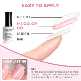 RARJSM Pink Gel Nail Polish with nail art tools