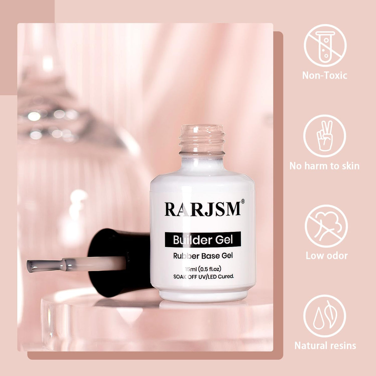 RARJSM Rubber Base Gel Nail Polish with UV lamp