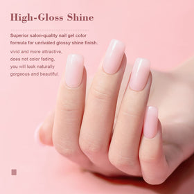 RARJSM Sheer Nude Gel Polish Light Pink bottle side view