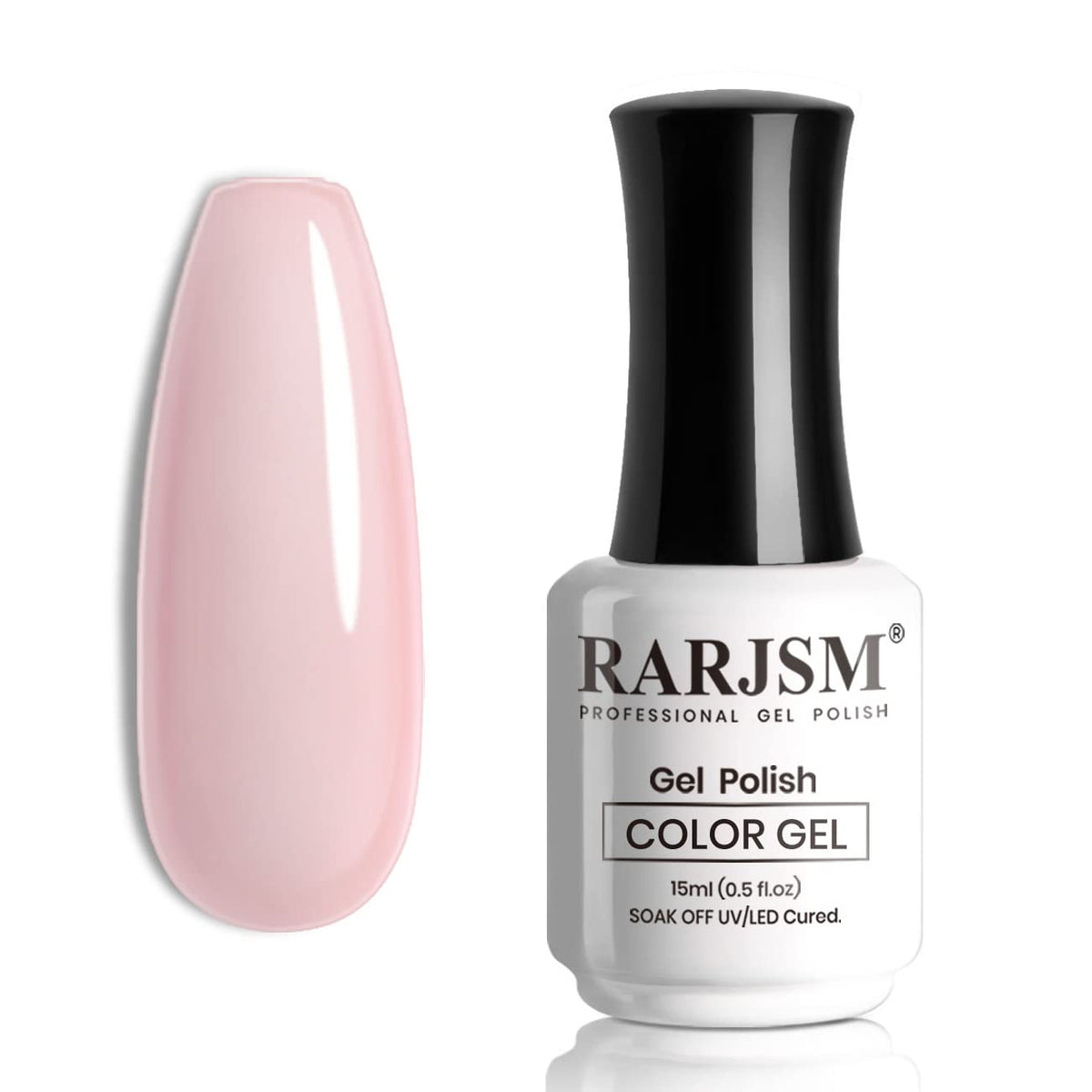 RARJSM Translucent Pink Gel Nail Polish 15ml front view