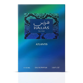RASASI Hawas Atlantis Eau de Parfum packaging with modern design