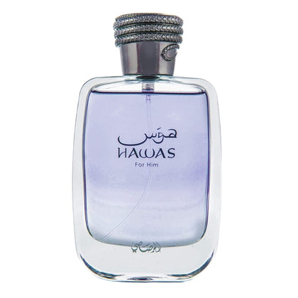 RASASI Hawas For Men Eau De Parfum 100ML grey bottle front view