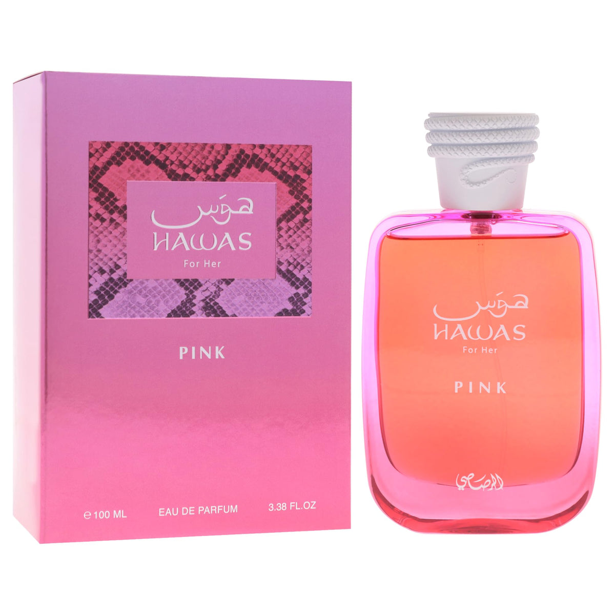RASASI Hawas Pink Eau de Parfum 3.38 oz side view