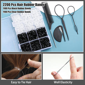 rat tail comb for easy braiding included in the set
