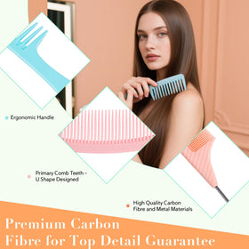 Rat tail fine tooth comb from SALON SILK Professional Comb Set