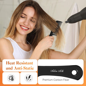 Rat tail fine tooth comb from SALON SILK set