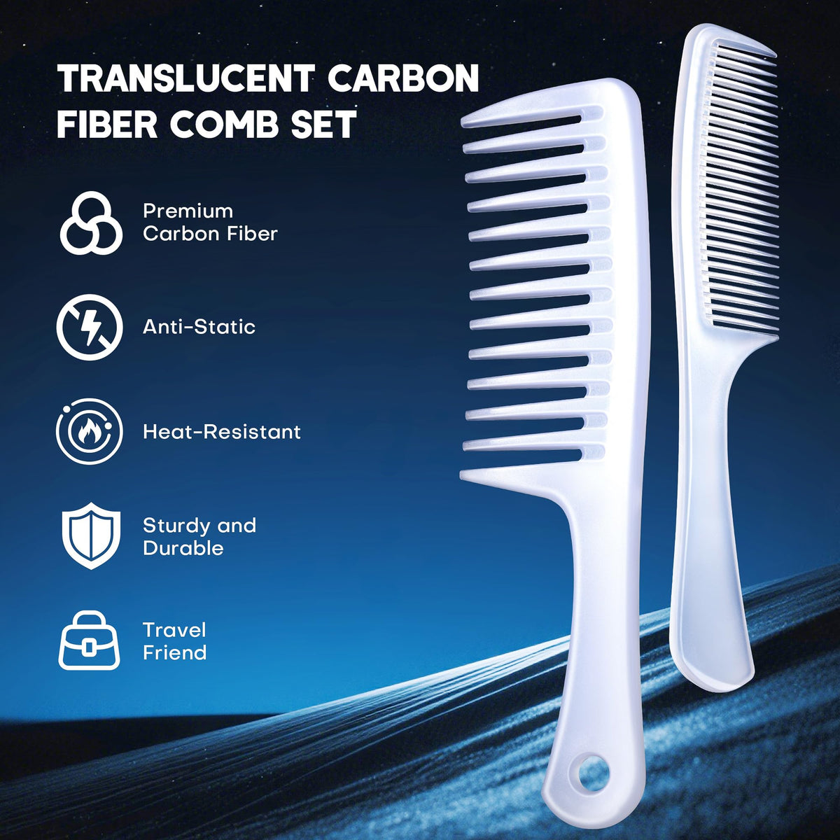 Rat tail fine tooth comb from SALON SILK set in close-up