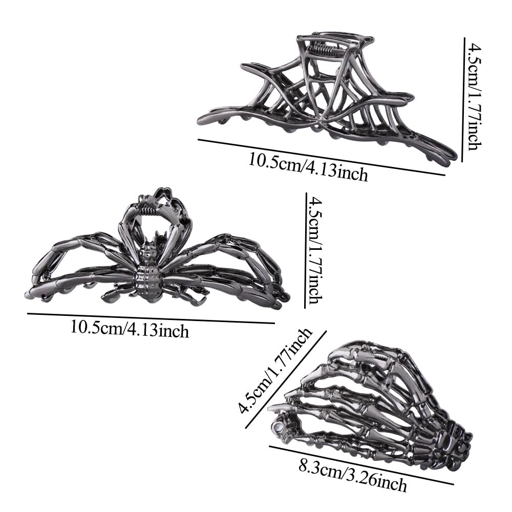 RAUIMOUR skeleton hand hair clip side view