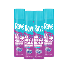Rave 4X Mega Unscented Aerosol Hairspray front view
