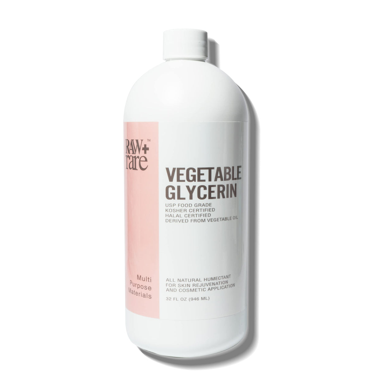 Raw Plus Rare Vegetable Glycerin 32 oz back view