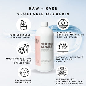 Raw Plus Rare Vegetable Glycerin 32 oz side view