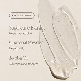 RAW SUGAR Charcoal Bamboo Reset Body Wash in shower setting