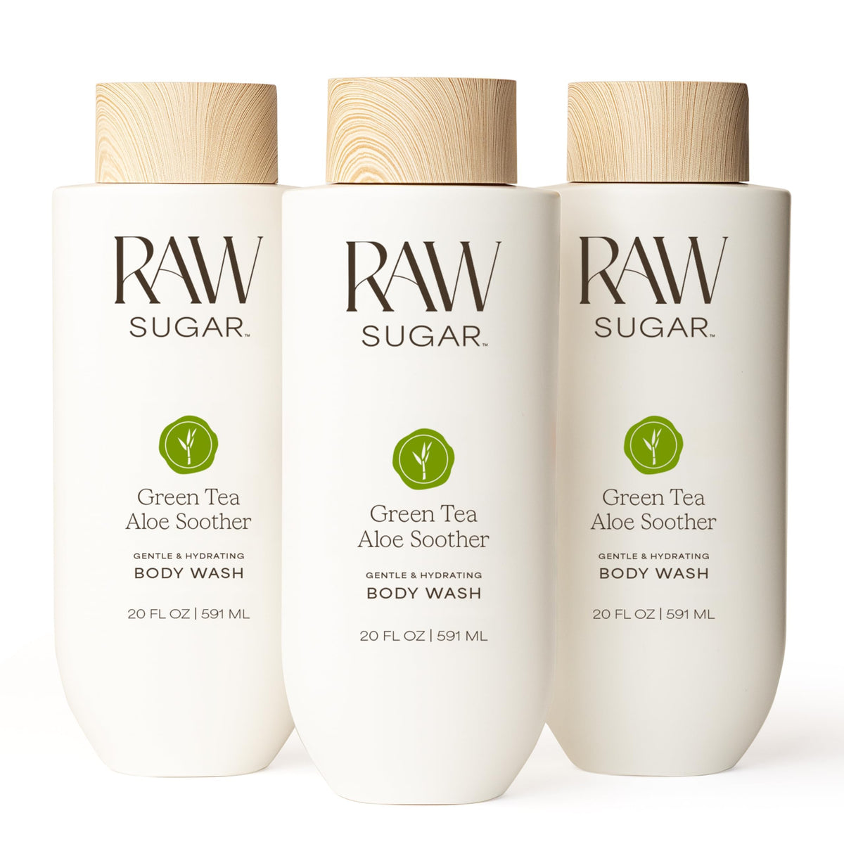 RAW SUGAR Green Tea Aloe Soother Body Wash front view
