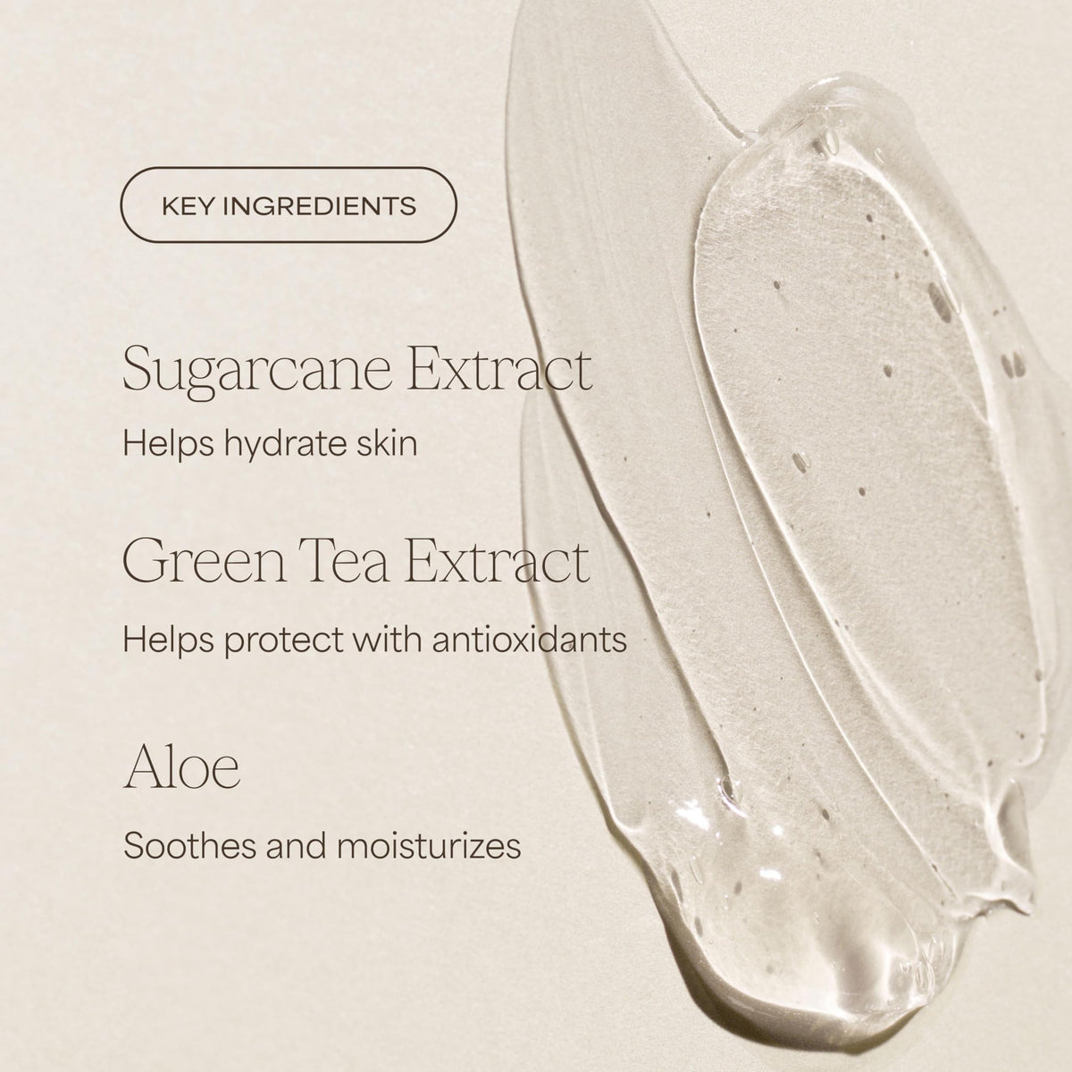 RAW SUGAR Green Tea Aloe Soother Body Wash with ingredients