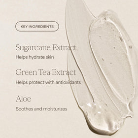RAW SUGAR Green Tea Aloe Soother Body Wash with ingredients