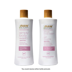 RAW SUGAR Simply Body Wash Beach Rose Coconut Milk Shea back view