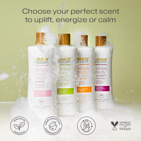 RAW SUGAR Simply Body Wash Beach Rose Coconut Milk Shea ingredients list