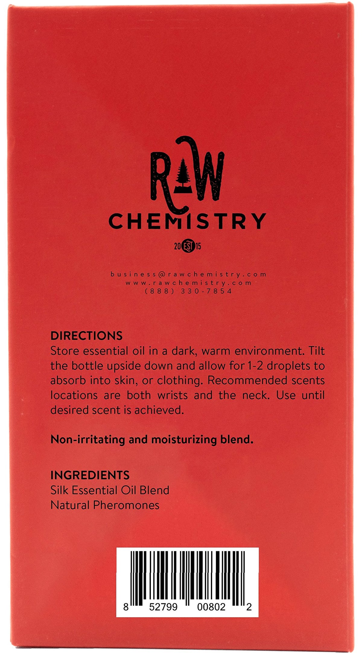 RawChemistry Pheromone Infused Cologne for Men on a table
