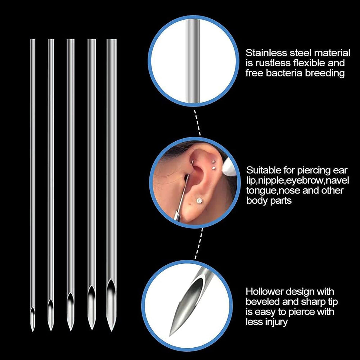 Rayyl disposable piercing clamps with packaging