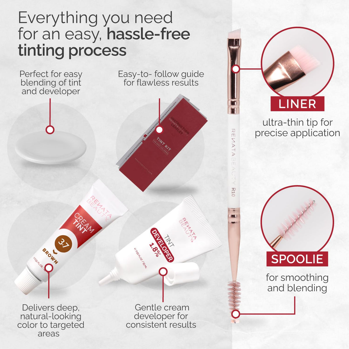 RB RENATA BEAUTY Tint Kit ingredients list on packaging
