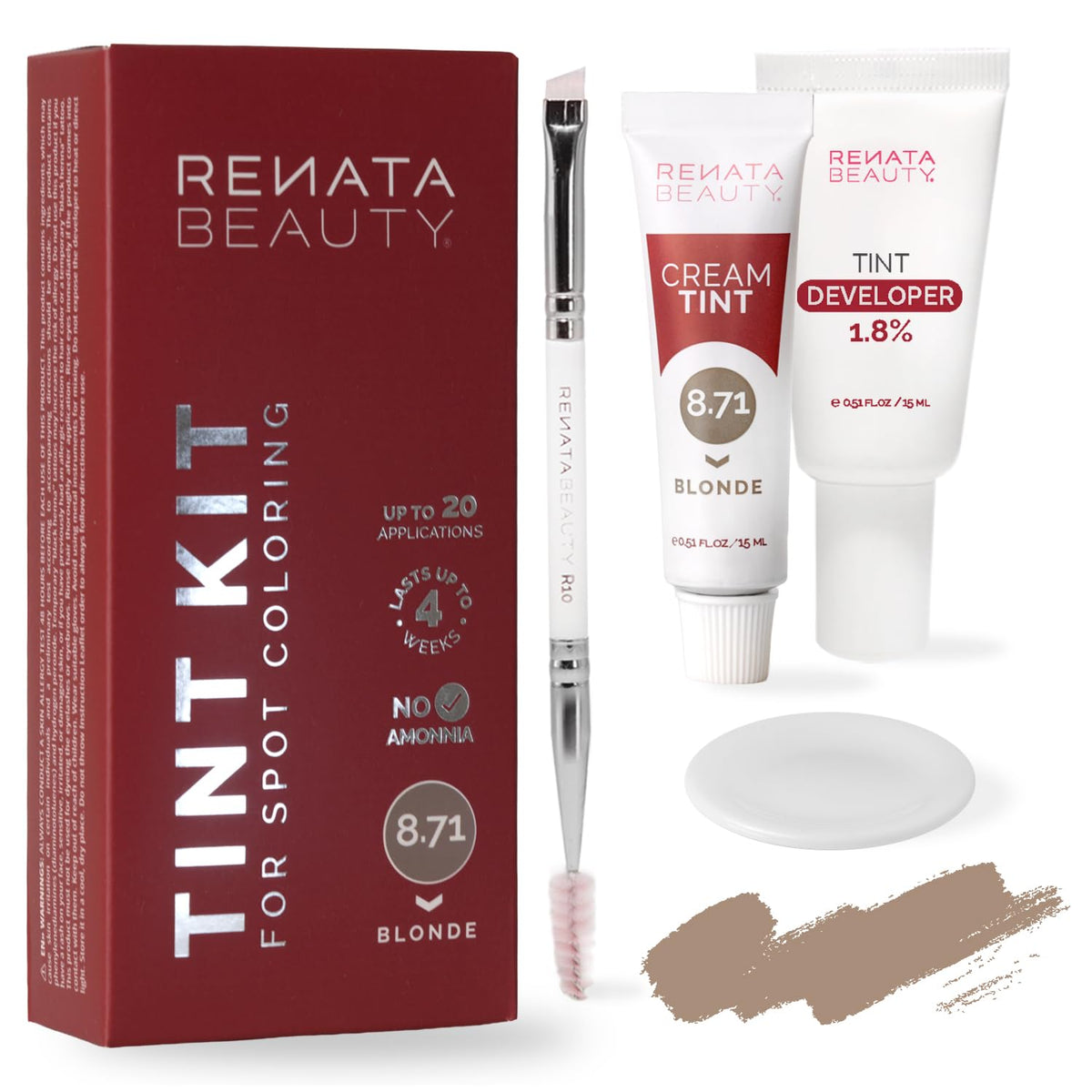 RB RENATA BEAUTY Tint Kit packaging front view with blonde dye