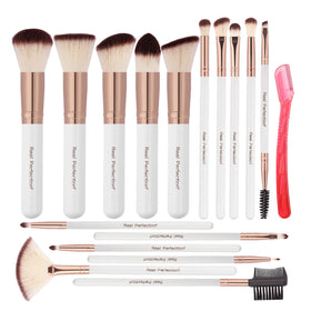 Real Perfection 16-piece makeup brush set front view