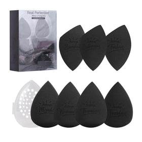 Real Perfection 8-Piece Makeup Sponge Set with travel case