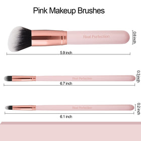 Real Perfection brushes suitable for applying foundation and blush