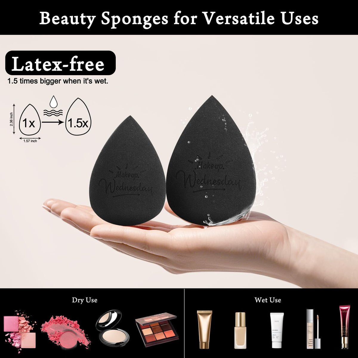 Real Perfection makeup sponge in use applying foundation