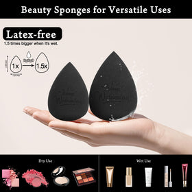 Real Perfection makeup sponge in use applying foundation