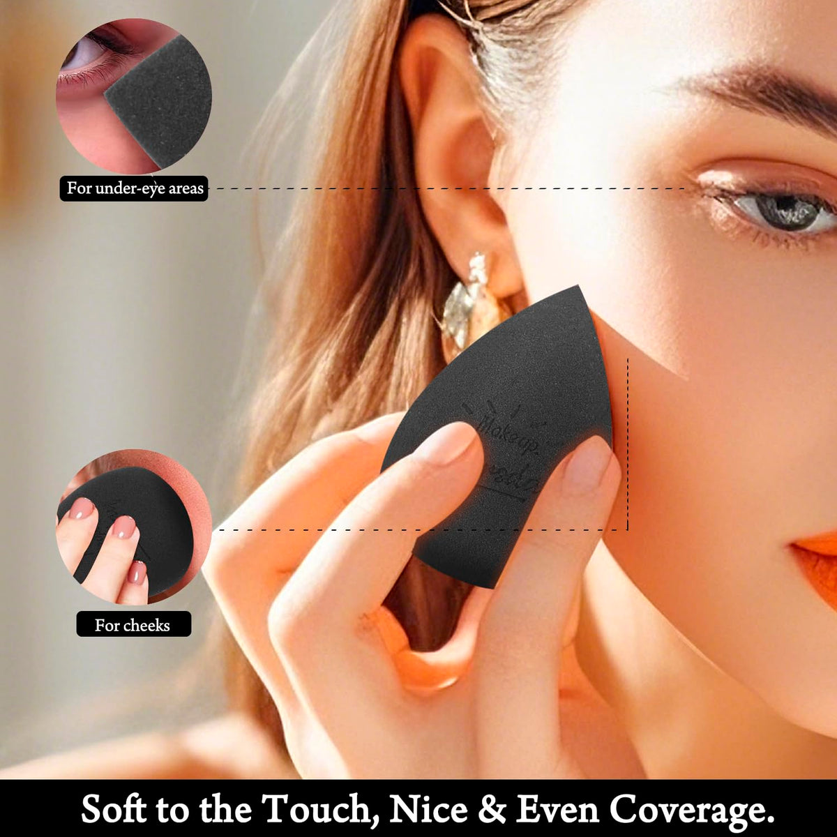 Real Perfection makeup sponge set with protective case
