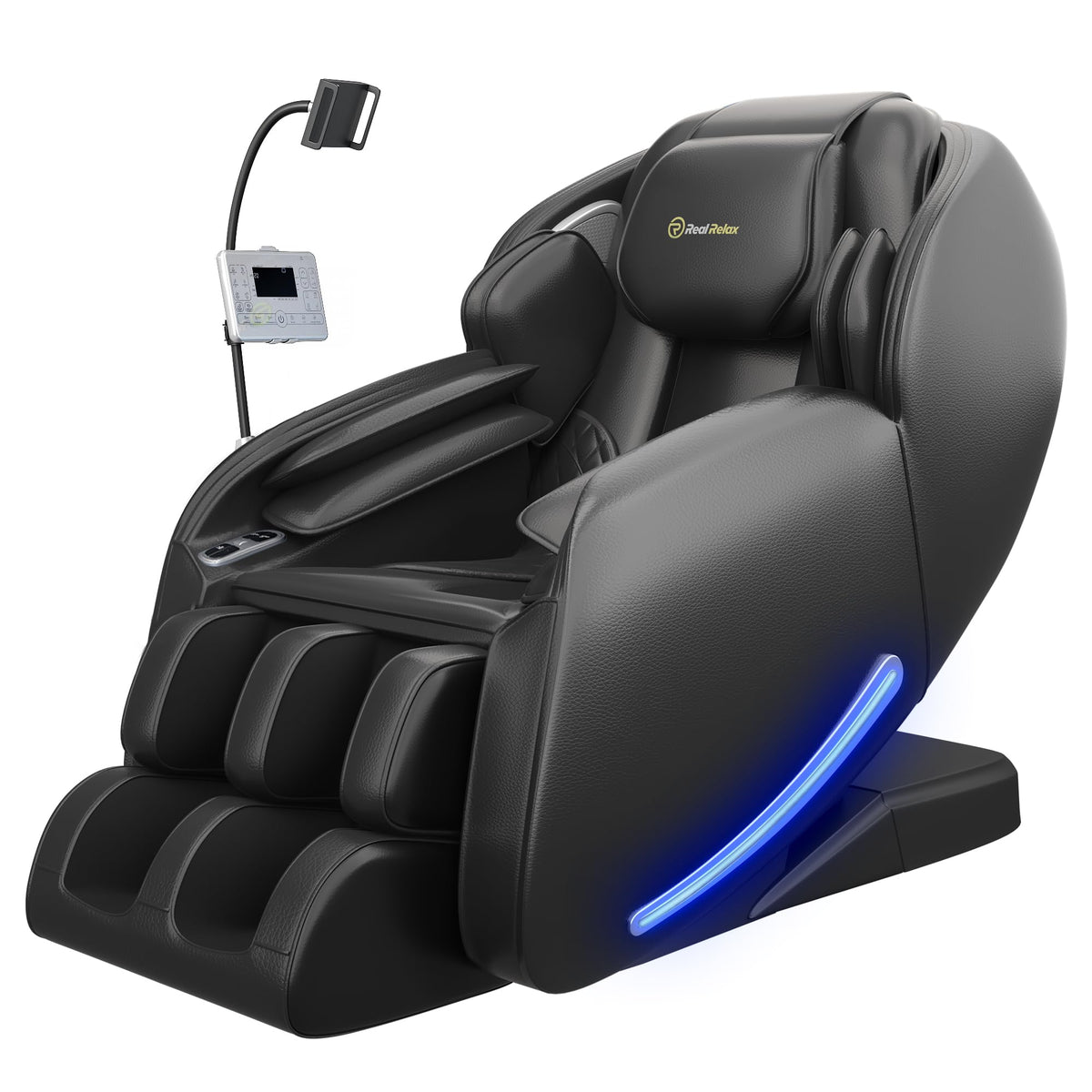 Real Relax Full Body Massage Chair front view with Bluetooth controller