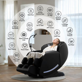 Real Relax Massage Chair side view showcasing 3D SL-Track technology