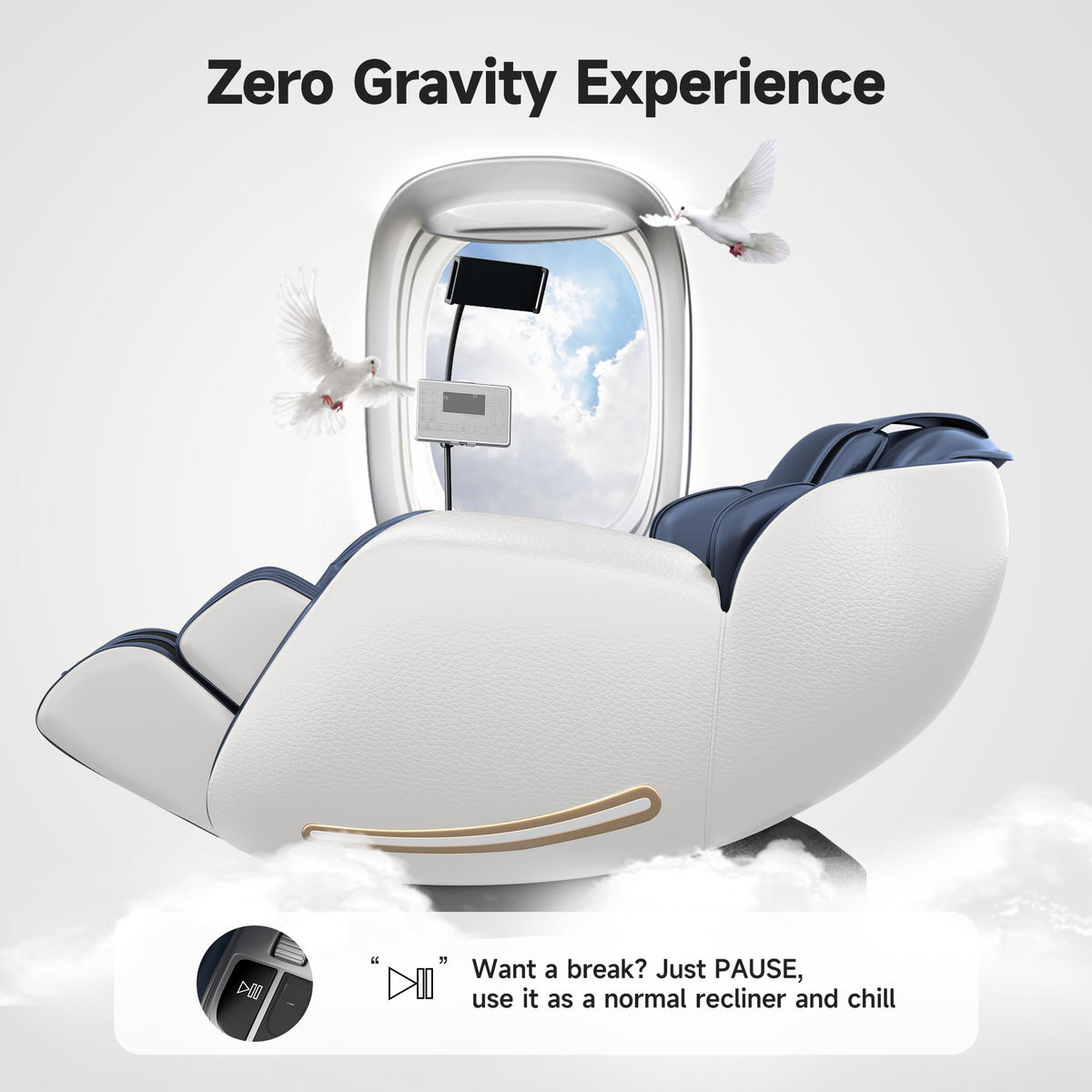 Real Relax Massage Chair with foot roller feature