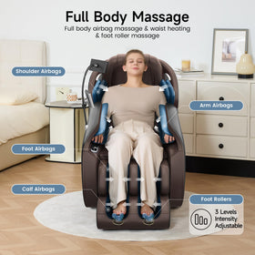 Real Relax Massage Chair with heart rate monitor display