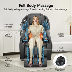 Real Relax Massage Chair with reflexology foot rollers