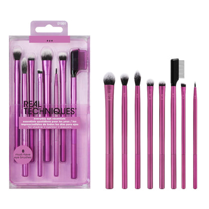 Real Techniques Everyday Eye Essentials Brush Set front view