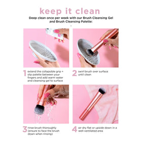 Real Techniques Expert Concealer Brush showing long aluminium ferrule