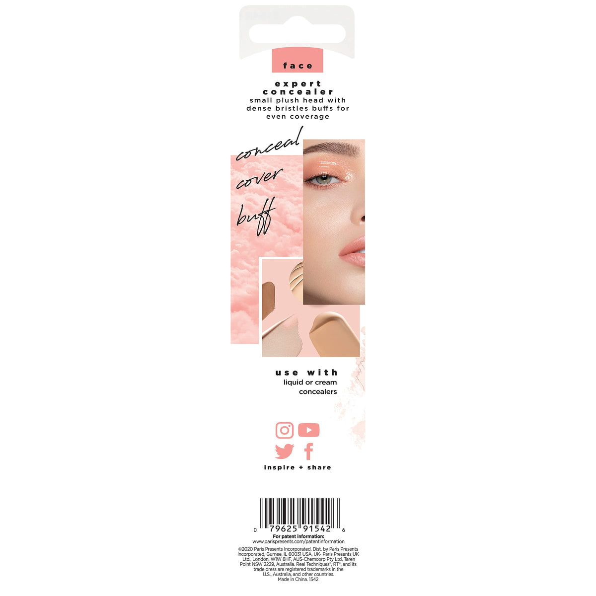 Real Techniques Expert Concealer Brush with liquid concealer