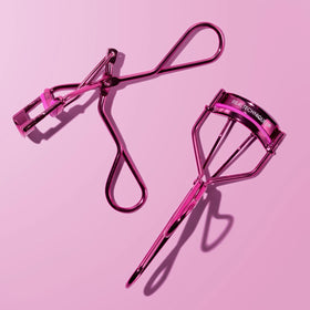 Real Techniques eyelash curler displayed on vanity