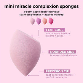 Real Techniques Mini Miracle Complexion Sponge in use applying foundation