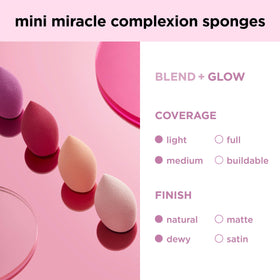 Real Techniques Mini Miracle Complexion Sponge showing all four included