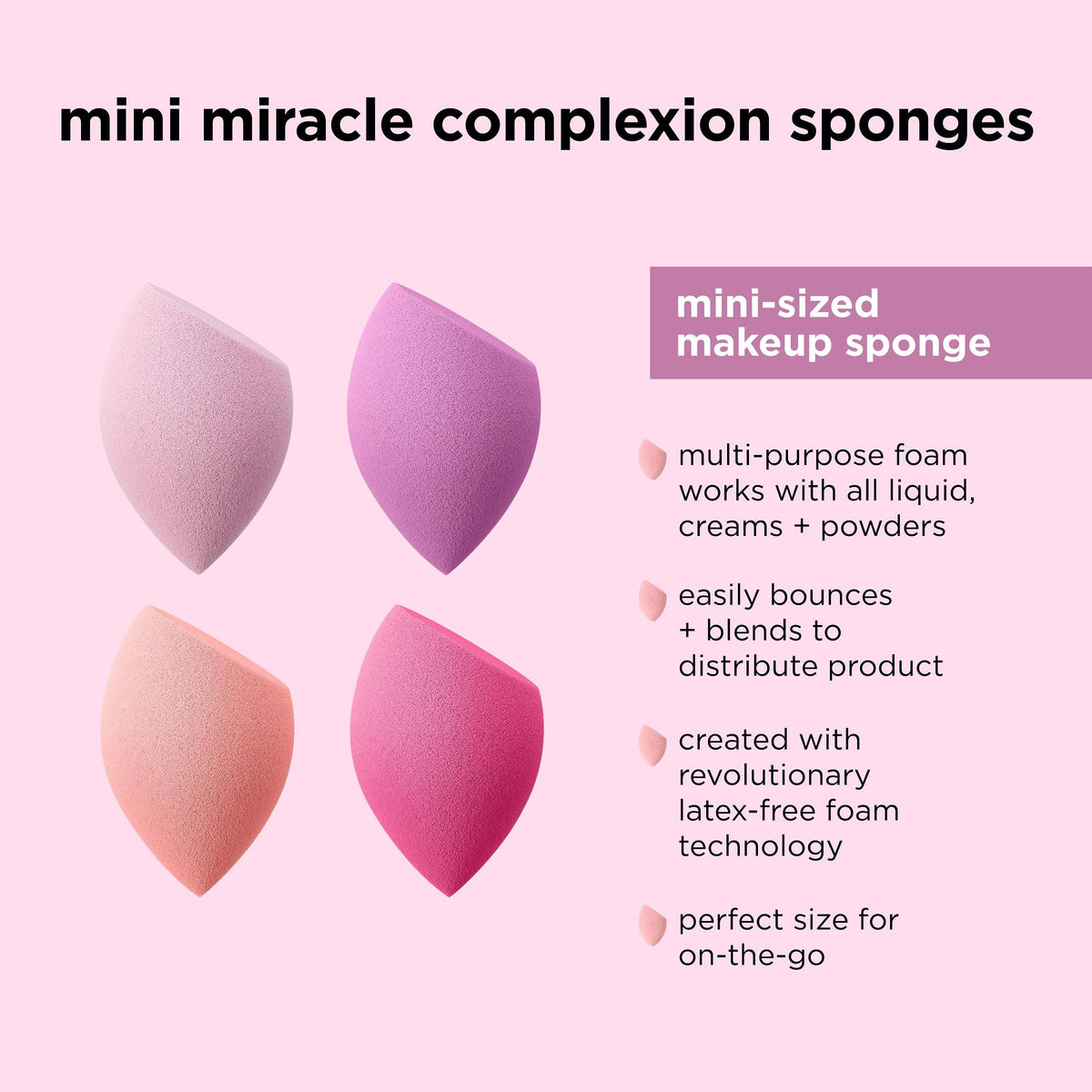Real Techniques Mini Miracle Complexion Sponge with packaging