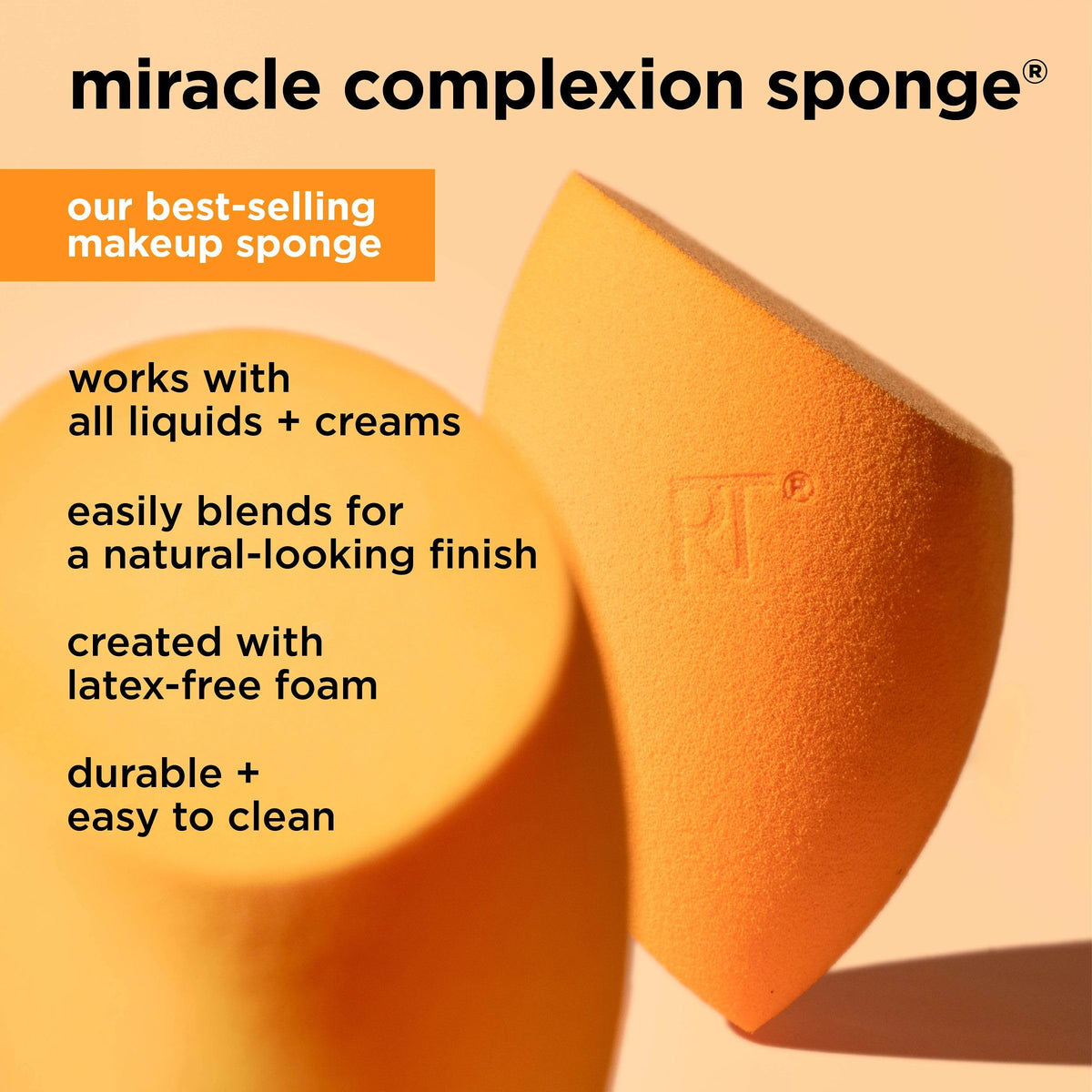 Real Techniques Miracle Complexion Sponge flat edge for contouring