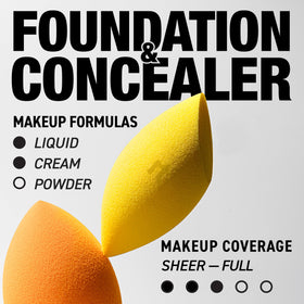 Real Techniques Miracle Concealer Sponge in precise application position